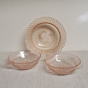 Vintage Pink Glass Bowls
